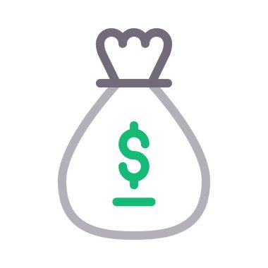 para hat çizgi renk simge vektör çanta