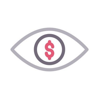 dolar ince renk çizgisi vektör simgesini görüntüleyin