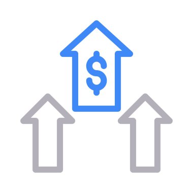 büyüme ince renk çizgisi vektör simgesi