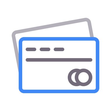 atm kartı ince renk çizgisi vektör simgesi