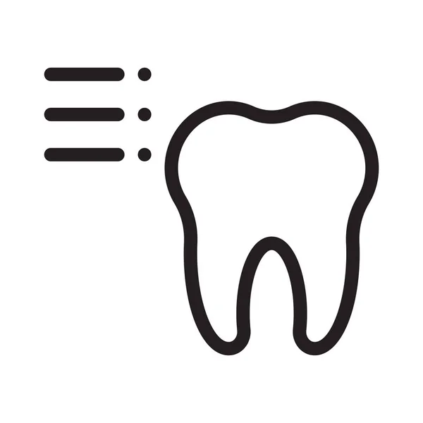 Зуби Тонка Лінія Векторна Іконка — стоковий вектор