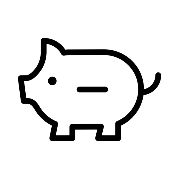 Remove Piggy Thin Line Vector Icon — Stock Vector