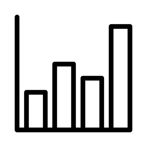 Gráfico Línea Delgada Vector Icono — Vector de stock