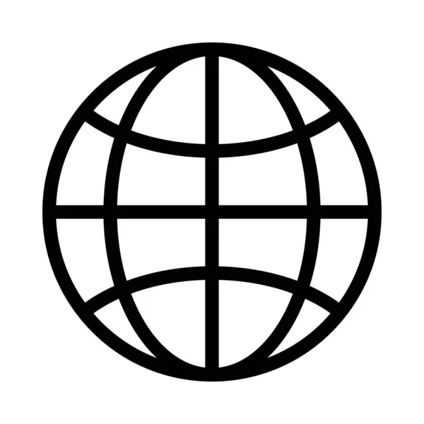 Мировая Иконка Тонкой Линии — стоковый вектор