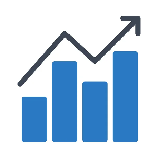Ikona Kolor Symbol Wektor Wzrost — Wektor stockowy