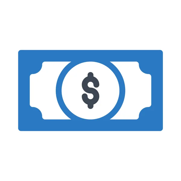 Geld Glyph Kleur Vector Icon — Stockvector