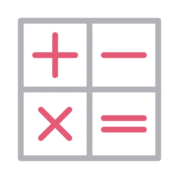Matematik Tunn Färg Linje Vektor Ikon — Stock vektor
