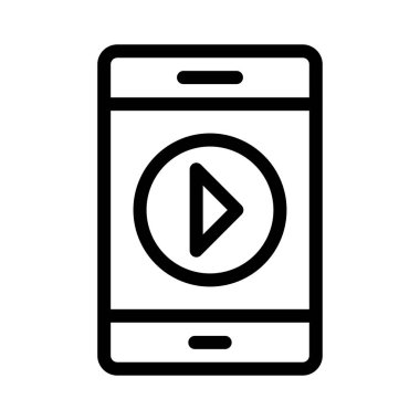 ince çizgi vektör simge oynamak