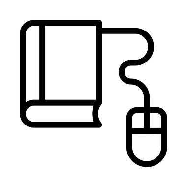 Kitap İnce Satır Vektörü Simgesi