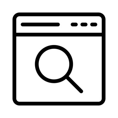 Web sayfası ince çizgi vektör simgesi