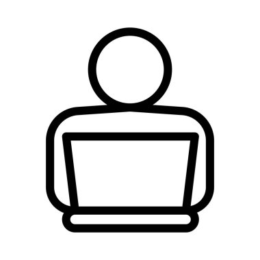 çalışma ince çizgi vektör simgesi