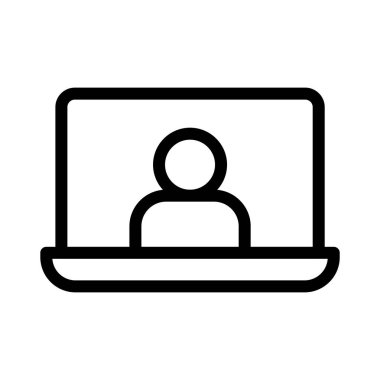 Hesap ince çizgi vektör simgesi