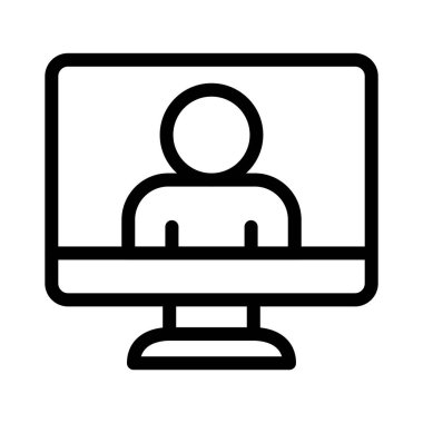 profil ince çizgi vektör simgesi