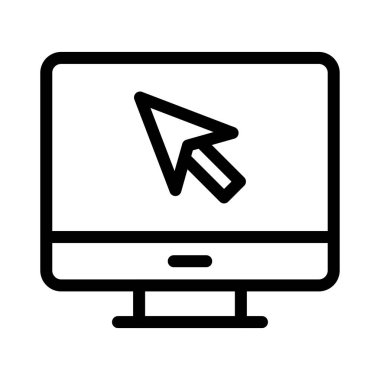 İmleç ince çizgi vektör simgesi