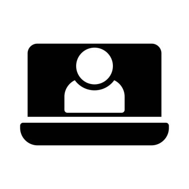 hesap glyph düz vektör simgesi