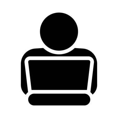 çalışma glyph düz vektör simgesi