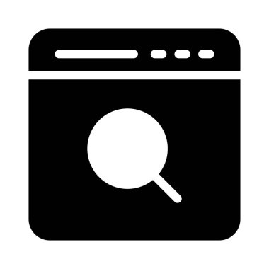 internet glyph düz vektör simgesi