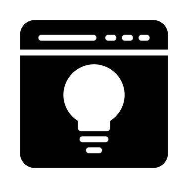 yaratıcı glyph düz vektör simgesi