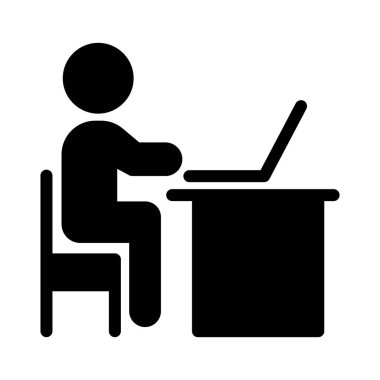 glyph düz vektör simgesi okuma