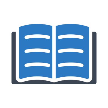 glyph renk vektör simgesi okuma