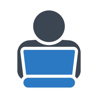 çalışma glif renk vektör simgesi