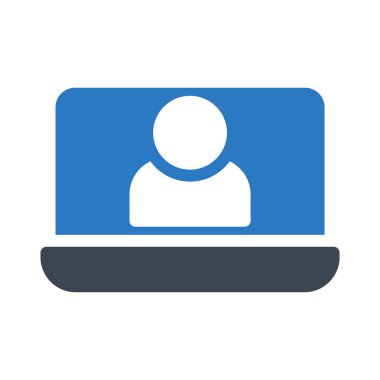 Hesap glif renk vektör simgesi