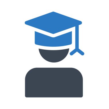 mezuniyet glyph renk vektör simgesi