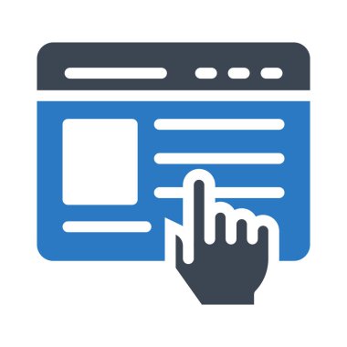 web sayfası glyph renk vektör simgesi