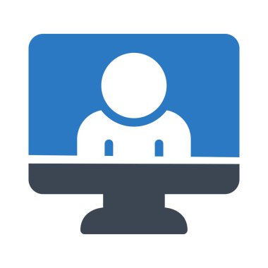 profil glyph renk vektör simgesi