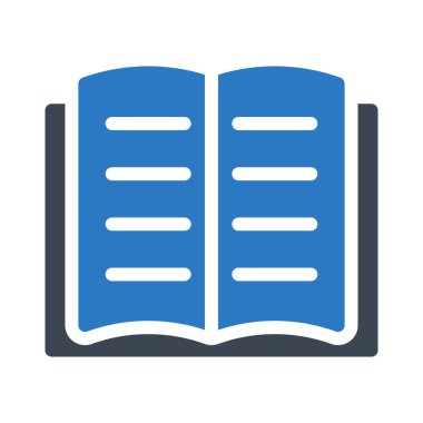 glyph renk vektör simgesi okuma