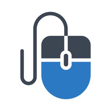 imleç glyph renk vektör simgesi