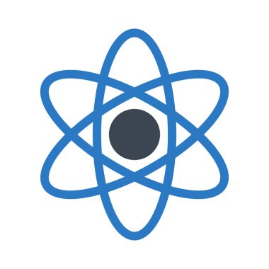 atom glyph renk vektör simgesi