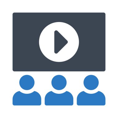 eğitim glyph renk vektör simgesi