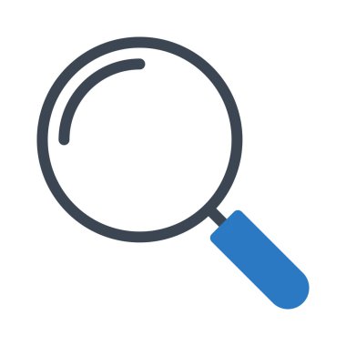 büyüteç glyph renk vektör simgesi