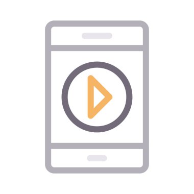 ince renk çizgi vektör simgesi oynamak