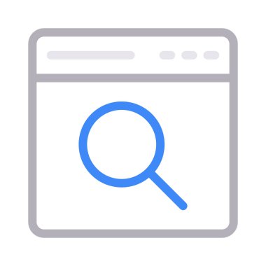 web sayfası ince renk çizgisi vektör simgesi