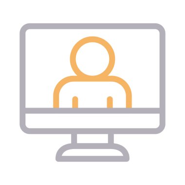 profil ince renk çizgisi vektör simgesi