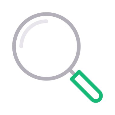 büyüteç ince renk çizgisi vektör simgesi