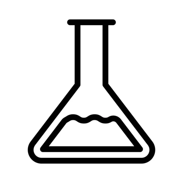 Kolba Cienka Linia Ikona Wektor — Wektor stockowy