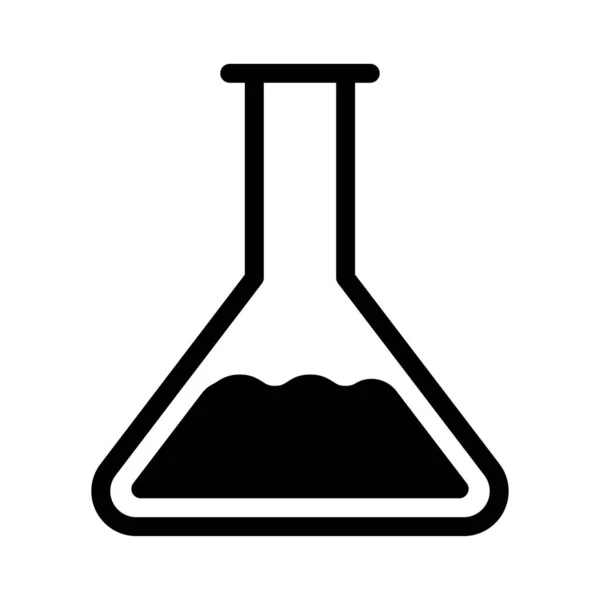 Frasco Glifo Ícone Vetor Plana —  Vetores de Stock
