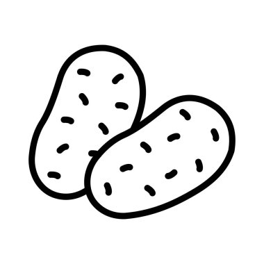 sebze ince çizgi vektör simgesi