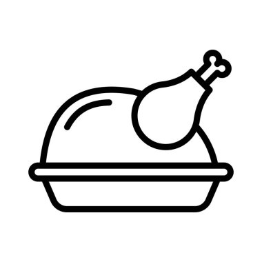 gıda ince çizgi vektör simgesi