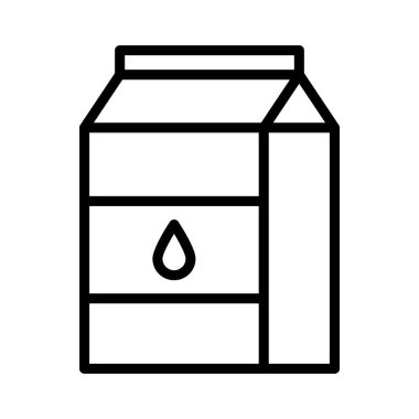 paket ince çizgi vektör simgesi