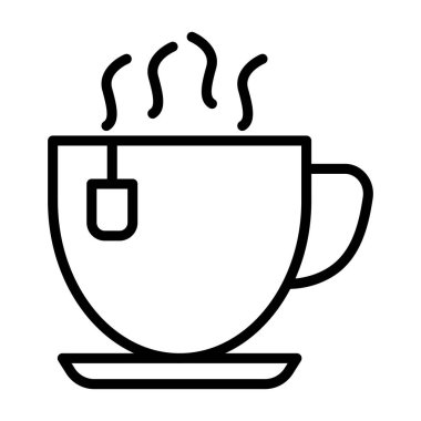 kahve ince bir çizgi vektör simgesi