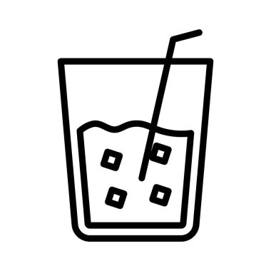 soda ince çizgi vektör simgesi