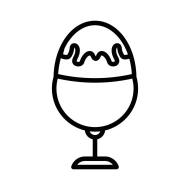 krem ince çizgi vektör simgesi