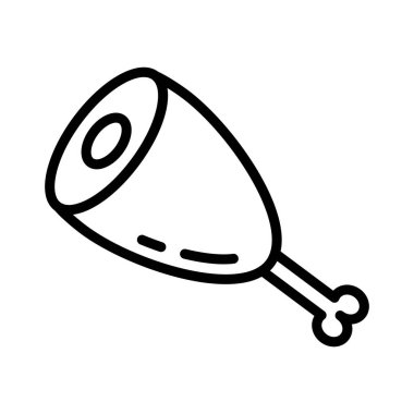 sığır eti ince çizgi vektör simgesi