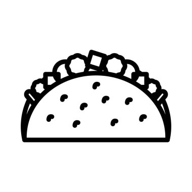 rulo ince çizgi vektör simgesi