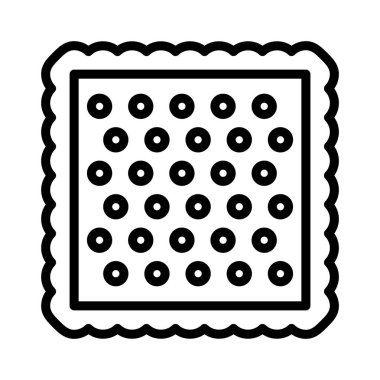 çerezler ince çizgi vektör simgesi