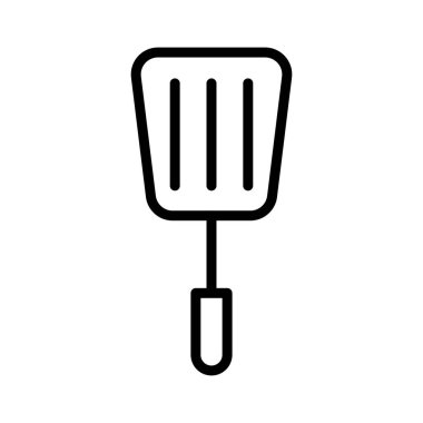 kaşık ince çizgi vektör simgesi